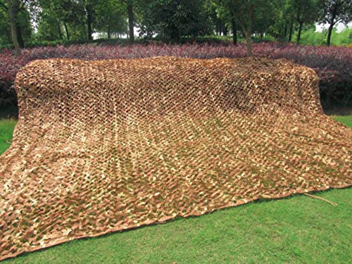 Mitef Heavy-Duty 150D Camo Netting Camouflage Net for Camping Hunting Blinds Shooting Military Decoration, Desert, 20x20ft/6x6m