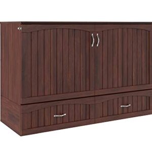 AFI Southampton Murphy Bed Chest with Charging Station, Queen, Walnut