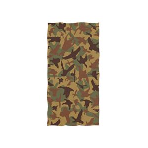 alaza microfiber gym towel camouflage, fast drying sports fitness sweat facial washcloth 15 x 30 inch