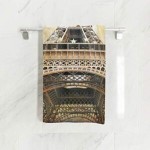 ALAZA Microfiber Gym Towel Vintage Eiffel Tower, Fast Drying Sports Fitness Sweat Facial Washcloth 15 x 30 inch