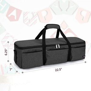 LUXJA Foldable Bag Compatible with Cricut Explore Air and Maker, Carrying Bag Compatible with Cricut Explore Air and Supplies (Bag Only), Black
