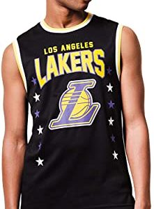 Ultra Game NBA Los Angeles Lakers Mens Jersey Sleeveless Muscle T-Shirt, Black, Small