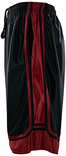 ChoiceApparel Mens Two Tone Training/Basketball Shorts with Pockets (S up to 4XL) (4XL, Zipper-Black/Red)