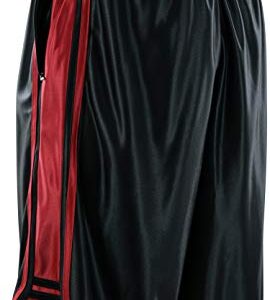 ChoiceApparel Mens Two Tone Training/Basketball Shorts with Pockets (S up to 4XL) (4XL, Zipper-Black/Red)