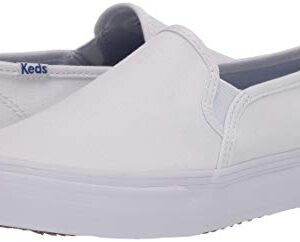 Keds Women's Double Decker Sneaker, White, 9.5