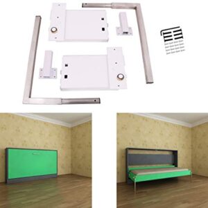 ECLV Horizontal Murphy Wall Bed Springs Mechanism Hardware Kit for Full Size Queen Size,Twin Size,King Size Bed，Horizontal Wallbed Mounting,White