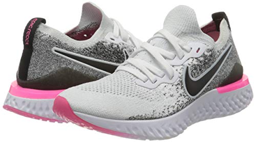 Nike Epic React Flyknit 2 Women's Running Shoe White/Black-Hyper Pink-Blue Tint 6.5