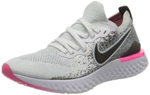 nike epic react flyknit 2 women's running shoe white/black-hyper pink-blue tint 6.0
