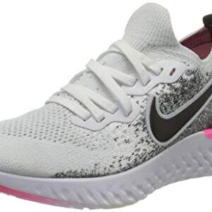 Nike Epic React Flyknit 2 Women's Running Shoe White/Black-Hyper Pink-Blue Tint 6.0