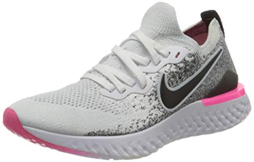 Nike Epic React Flyknit 2 Women's Running Shoe White/Black-Hyper Pink-Blue Tint 6.0