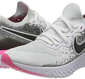 Nike Epic React Flyknit 2 Women's Running Shoe White/Black-Hyper Pink-Blue Tint 6.0