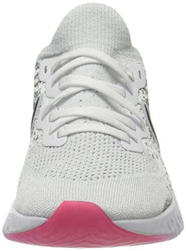 Nike Epic React Flyknit 2 Women's Running Shoe White/Black-Hyper Pink-Blue Tint 6.0