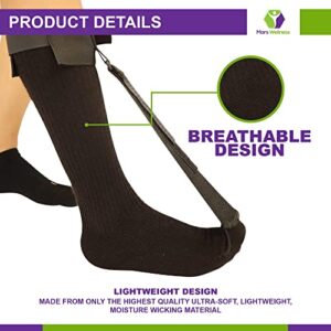 MARS WELLNESS Plantar Fasciitis Stretch Night Sock - For Pain Relief from Plantar Fasciitis and Achilles Tendonitis - Black - M
