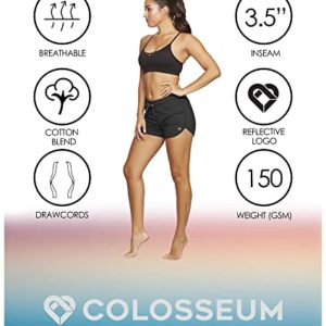 Colosseum Active Women's Simone Cotton Blend Yoga and Running Short (Black, Large)