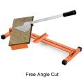 Laminate Flooring Cutter Hand Tool Heavy Duty Steel Orange Color Flooring Cutter Hand Tile Tool V-Support Vinyl Wood Planks Floor Cutting Comfort Grip Handle Straight Cut Free Angle Cut L Cut and Leng