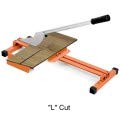 Laminate Flooring Cutter Hand Tool Heavy Duty Steel Orange Color Flooring Cutter Hand Tile Tool V-Support Vinyl Wood Planks Floor Cutting Comfort Grip Handle Straight Cut Free Angle Cut L Cut and Leng