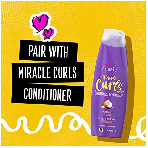 Aussie Miracle Curls Shampoo and Conditioner Set with coconut & australian jojoba oil-12.1 fl oz each