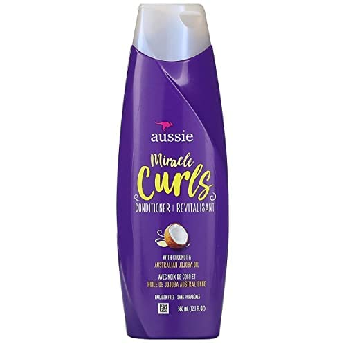 Aussie Miracle Curls Shampoo and Conditioner Set with coconut & australian jojoba oil-12.1 fl oz each