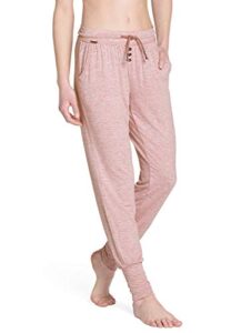 jockey women's sleepwear soft serenity modal jogger, pink heather, s