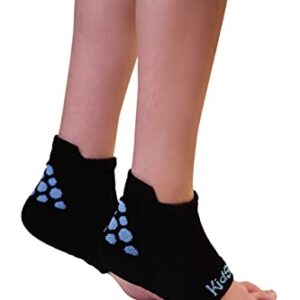 KidSole RX Gel Sports Sock for Kids with Heel Sensitivity from Severs Disease, Plantar Fasciitis (Toddler 11-2, Black)