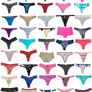 EMBEK Variety of Womens Underwear Pack T-back Thong Bikini Hipster Briefs Cotton Lace Panties (Small, 6 Pcs)