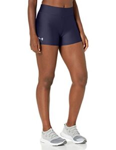 under armour women's team shorty 3 , midnight navy (410)/white , small