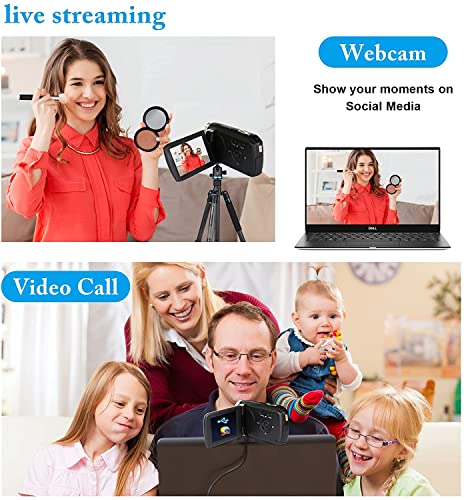 Vmotal Video Camera for Kids Camcorder 1080P 24 MP Digital Camera Recorder 2.8 Inch 270 Degree Rotation Screen Vlogging Camera YouTube TikTok Camcorder for Kids Teens Student Beginners Sensiors