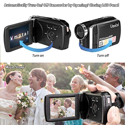 Vmotal Video Camera for Kids Camcorder 1080P 24 MP Digital Camera Recorder 2.8 Inch 270 Degree Rotation Screen Vlogging Camera YouTube TikTok Camcorder for Kids Teens Student Beginners Sensiors