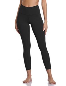 colorfulkoala women's buttery soft high waisted yoga pants 7/8 length leggings (m, black)