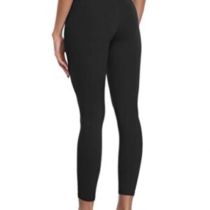 Colorfulkoala Women's Buttery Soft High Waisted Yoga Pants 7/8 Length Leggings (M, Black)