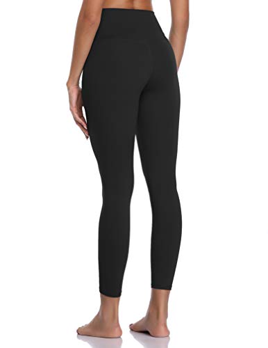 Colorfulkoala Women's Buttery Soft High Waisted Yoga Pants 7/8 Length Leggings (M, Black)