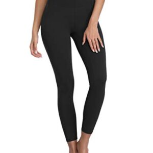 Colorfulkoala Women's Buttery Soft High Waisted Yoga Pants 7/8 Length Leggings (M, Black)