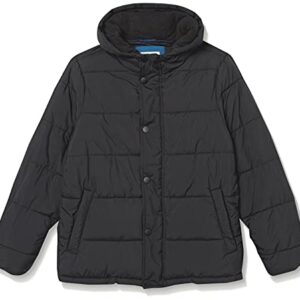 Amazon Essentials Men's Heavyweight Hooded Puffer Coat, Black, Large