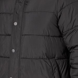 Amazon Essentials Men's Heavyweight Hooded Puffer Coat, Black, Large