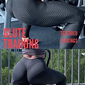 TIK Tok Leggings for Women Butt Lift Workout Leggings Tummy Control Yoga Pants High Waist Tiktok Butt Leggings A-Black