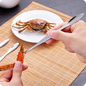 Crab Cracker Tool 8Pcs Stainless Steel Seafood Crackers Forks Nut Cracker Set Lobster Crackers Crab Leg Picks and Forks Seafood Tools Set (Style Two)