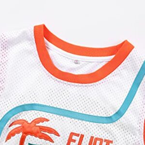 Flint Tropics Jackie Moon #33 Coffee Black #7 Semi Pro 90s Hip Hop Clothes for Party Men Basketball Jersey Green White (7 White, Medium)