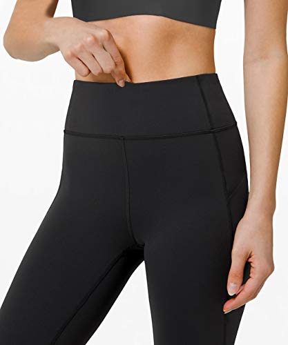 PHISOCKAT High Waist Yoga Pants with Pockets, Tummy Control 4 Way Stretch Women Yoga Leggings with 3 Pockets Black, Medium