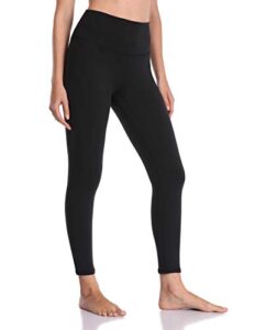 yunoga women's soft high waisted yoga pants tummy control ankle length leggings (xl, black)