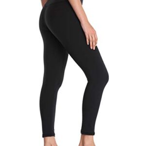 YUNOGA Women's Soft High Waisted Yoga Pants Tummy Control Ankle Length Leggings (XL, Black)