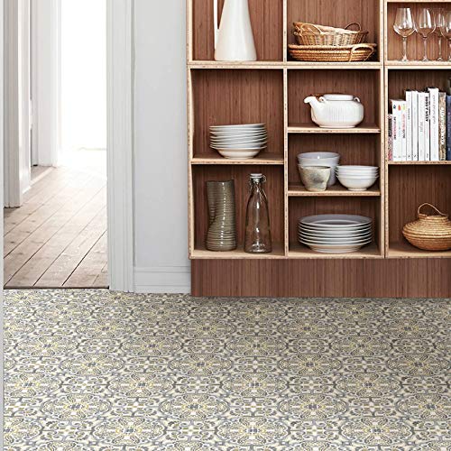 FloorPops FP2947 Antico Peel & Stick Floor Tiles, Multicolor