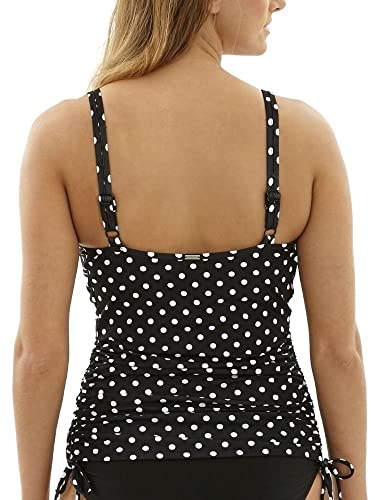 Panache Swim Women's Anya Spot Underwire Tankini, Navy/White, 38HH