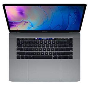 Apple MacBook Pro 15-inch w/ Touch Bar (Mid 2018), 220ppi Retina Display, 6-Core Intel Core i7, 512GB PCIe SSD, 16GB RAM, macOS 10.13, Space Gray (Renewed)