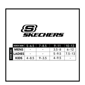 Skechers Girls' Big 6 Pack Low Cut Socks, Multi, 7-8.5