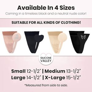 Silicone Valley Reusable Self Adhesive Sideless Thong- Breathable Cotton Thong Panty, Nude, Medium