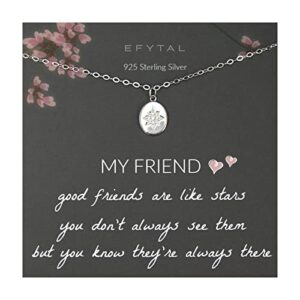 efytal friend gifts for women, 925 sterling silver star necklace, friendship gifts for women friends, birthday gifts, gifts for best friend, birthday gifts for friends female