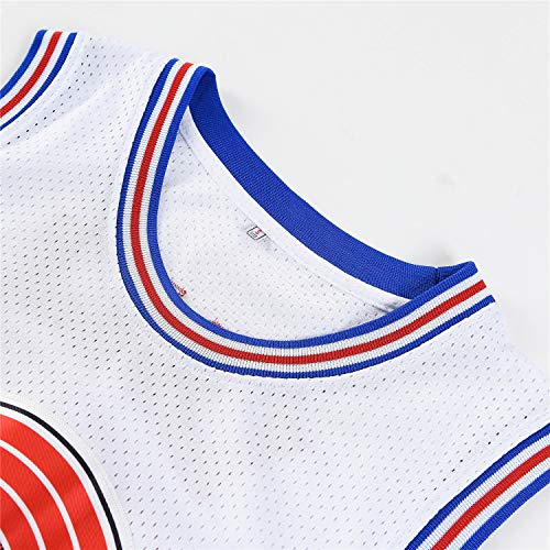 Yuzhanshui Lola #10 Bunny Space Mens Movie Jersey Looney Basketball Jersey White XL