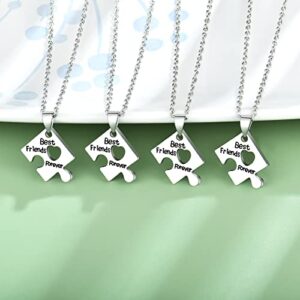 FJ BFF Best Friends Necklaces Puzzle Friendship Necklace for 4