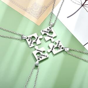 FJ BFF Best Friends Necklaces Puzzle Friendship Necklace for 4