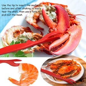 12Pcs Seafood Tools Set, Crab Leg Crackers And Tools - 2 Crab Crackers, 4 Lobster Shellers, 6 Crab Leg Forks/Picks Nut Cracker Forks Set, Opener Shellfish Lobster Leg Sheller Knife Kitchen Accessories